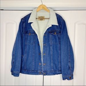 Sherpa lined denim jacket